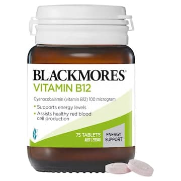 Blackmores Vitamin B12 100mcg 75 Tablets
