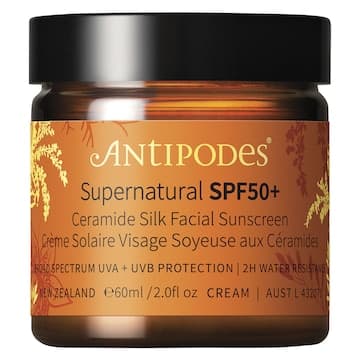 Antipodes Supernatural SPF50+ Ceramide Silk Facial Sunscreen 60ml