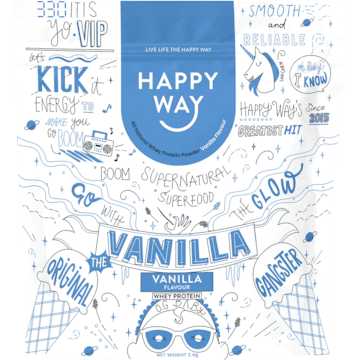 Happy Way Whey Protein Powder Vanilla 2kg
